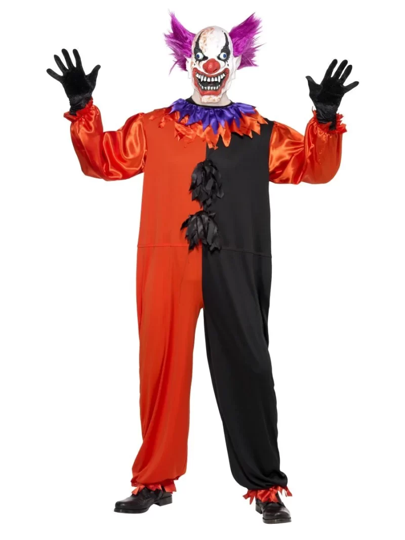 Sinister Scary Bo Bo the Clown Mens Halloween Fancy Dress - Image 2