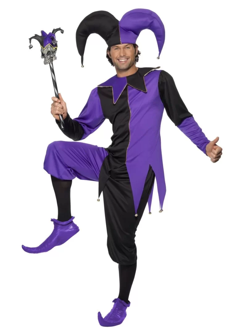 Tales of Old England Medieval Jester Mens Fancy Dress Costume