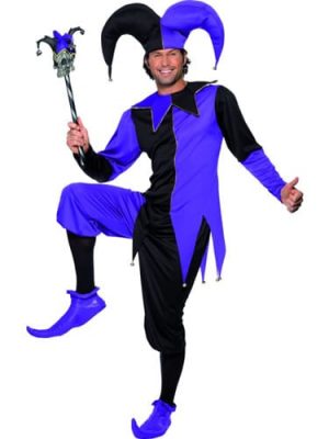 Tales of Old England Medieval Jester Mens Fancy Dress Costume