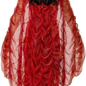 Gothic Manor Vampiress Red/Gold Cape - Image 2