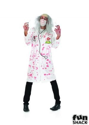 Zombie Doctor Men's Halloween Fancy Dress Costume