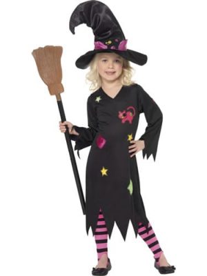Cinder Witch Girls Halloween Fancy Dress Costume