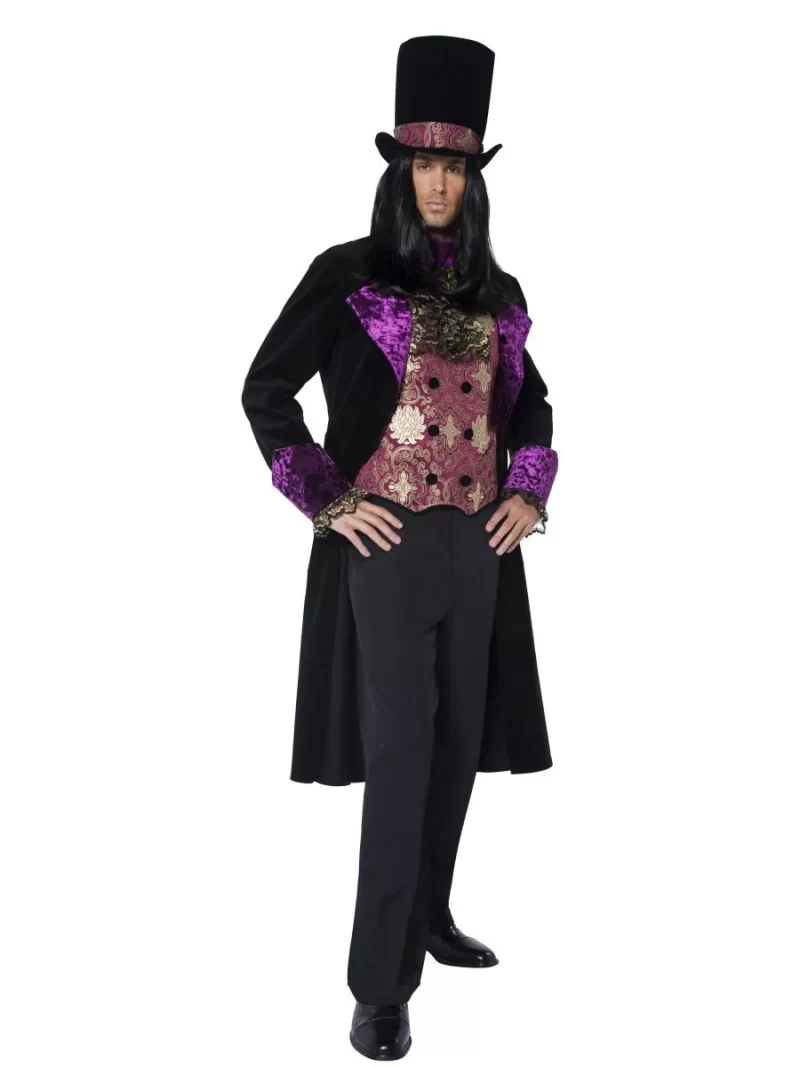 Gothic Count (Groom) Mens Halloween Fancy Dress Costume - Image 2