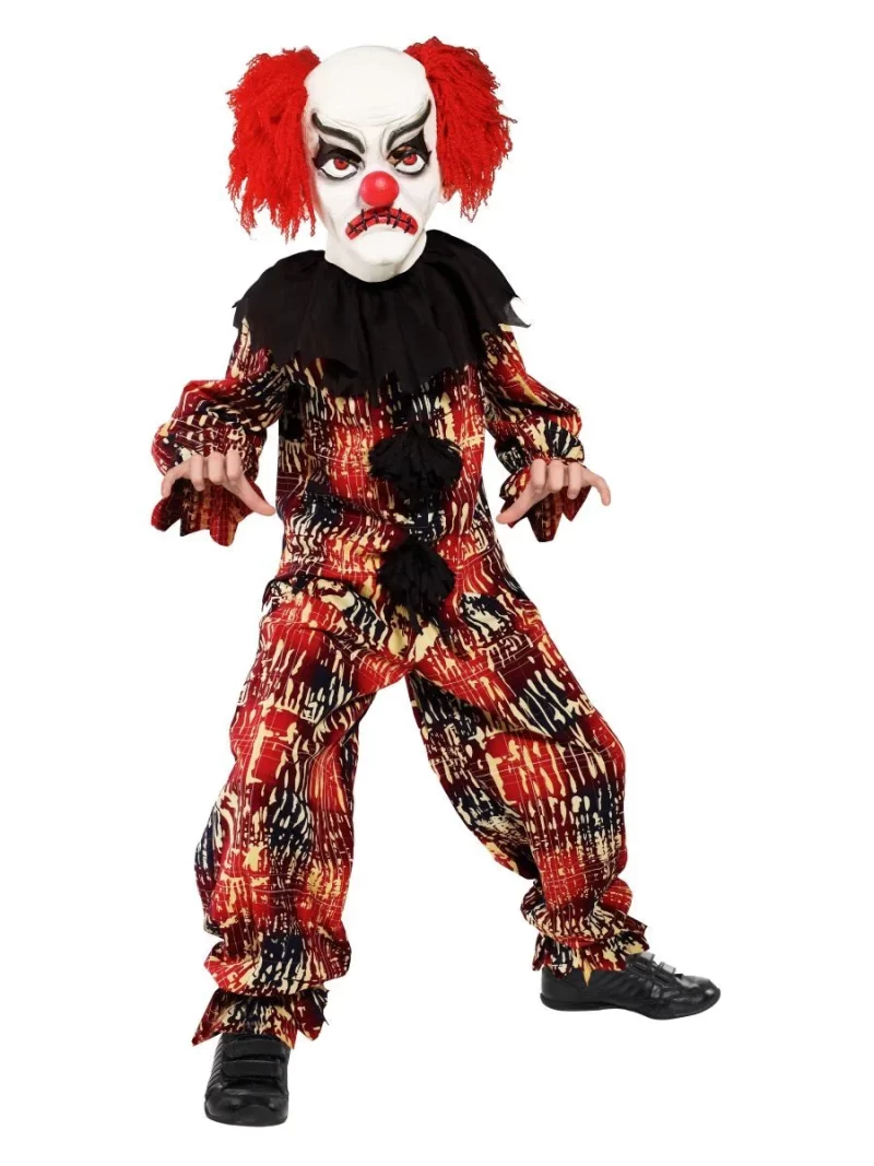 Zombie Alley Scary Clown Boys Halloween Fancy Dress Costume