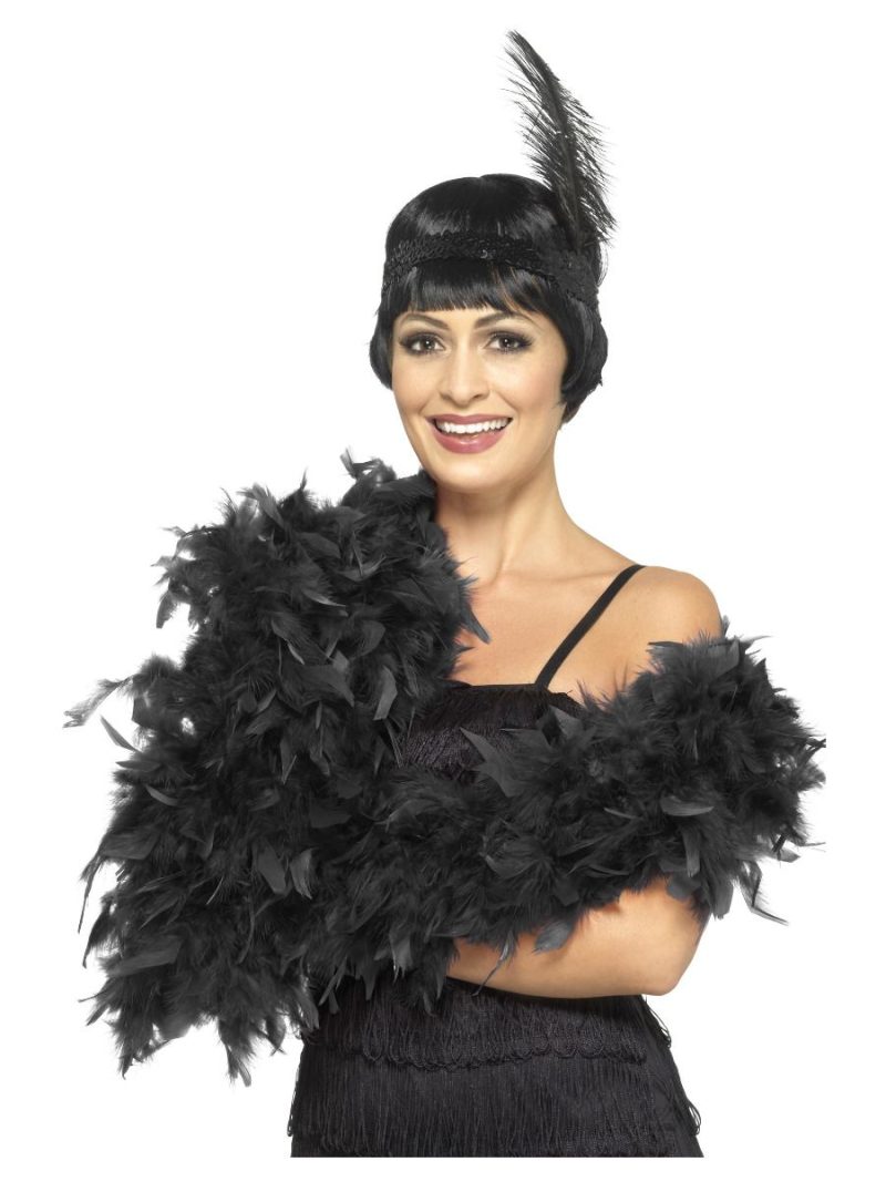 Black Deluxe Feather Boa 80g