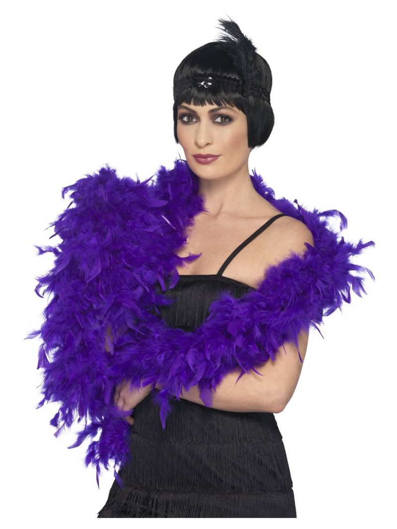 Purple Deluxe Feather Boa 80g