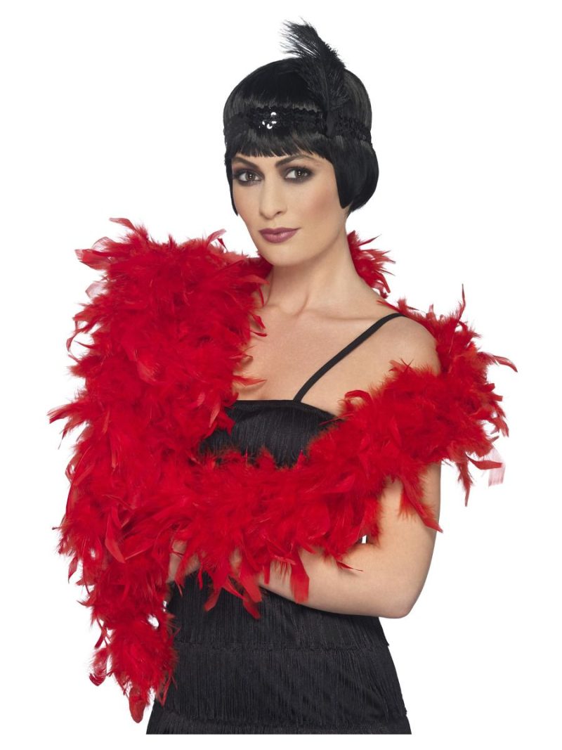 Red Deluxe Feather Boa 80g