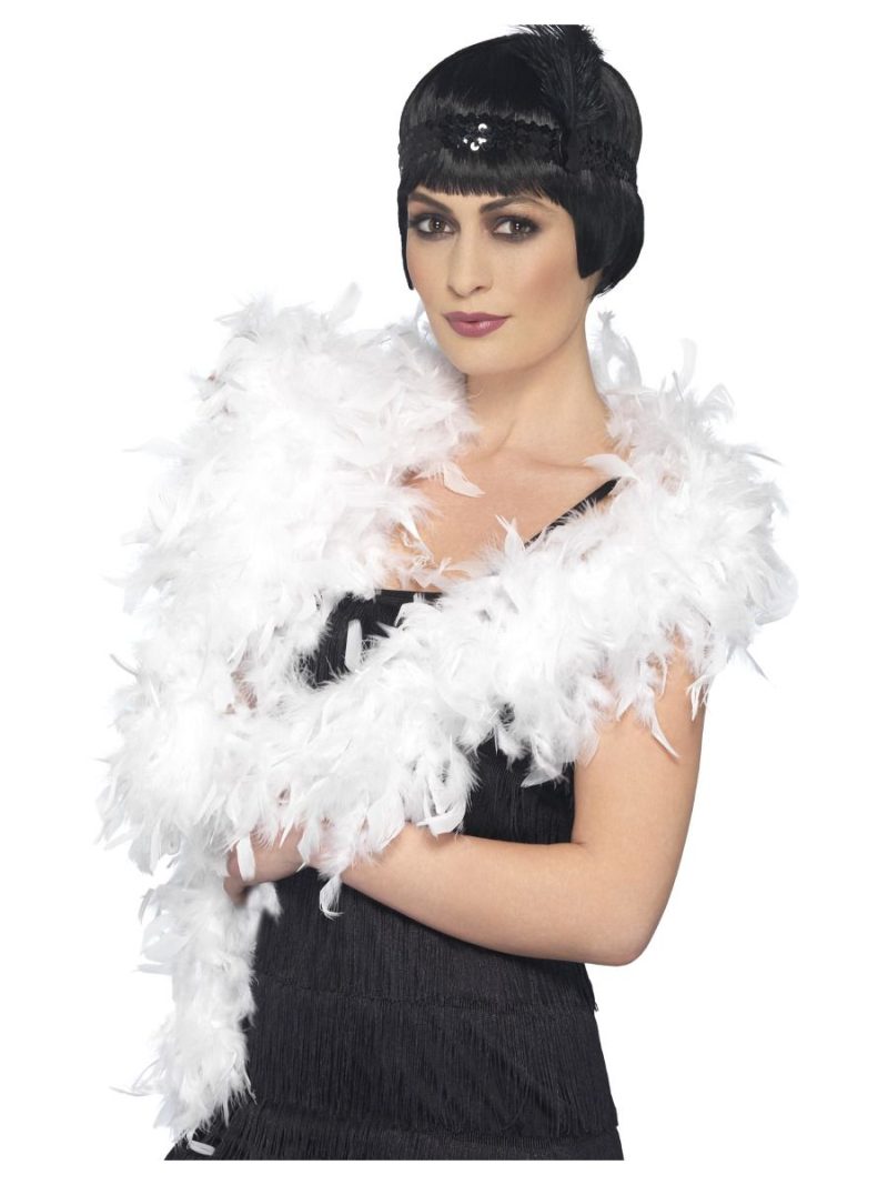 White Deluxe Feather Boa 80g