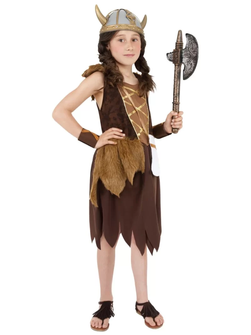Viking Girl's Childrens Fancy Dress Costume