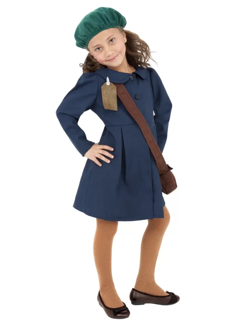 World War II Evacuee Girl Childrens Fancy Dress Costume
