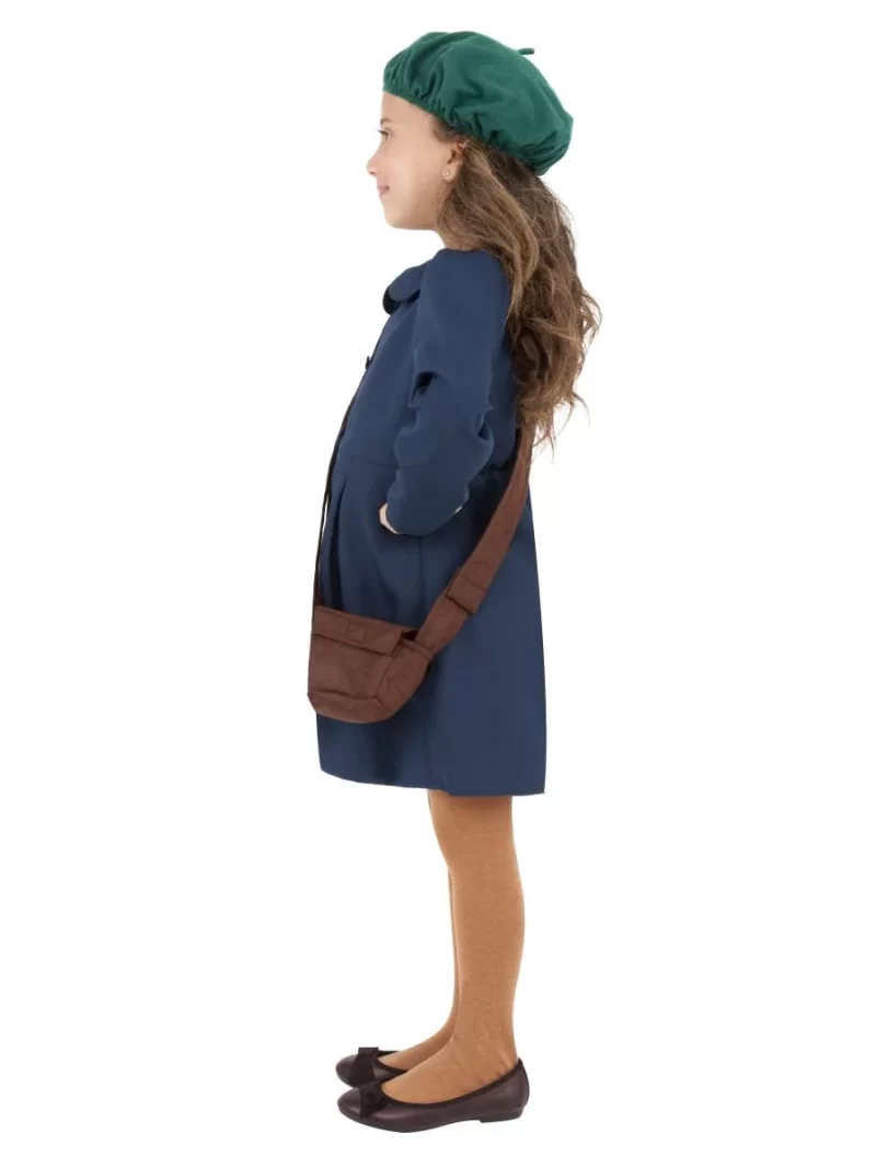 World War II Evacuee Girl Childrens Fancy Dress Costume - Image 2