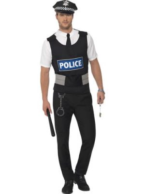 Instant Policeman Kit Men's Fancy Dress Costume