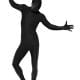 Second Skin Black Bodysuit Fancy Dress Costume