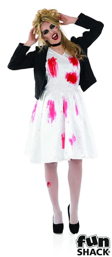 Dead Rock Chick Bride (Chucky's Bride) Ladies Halloween Fancy Dress