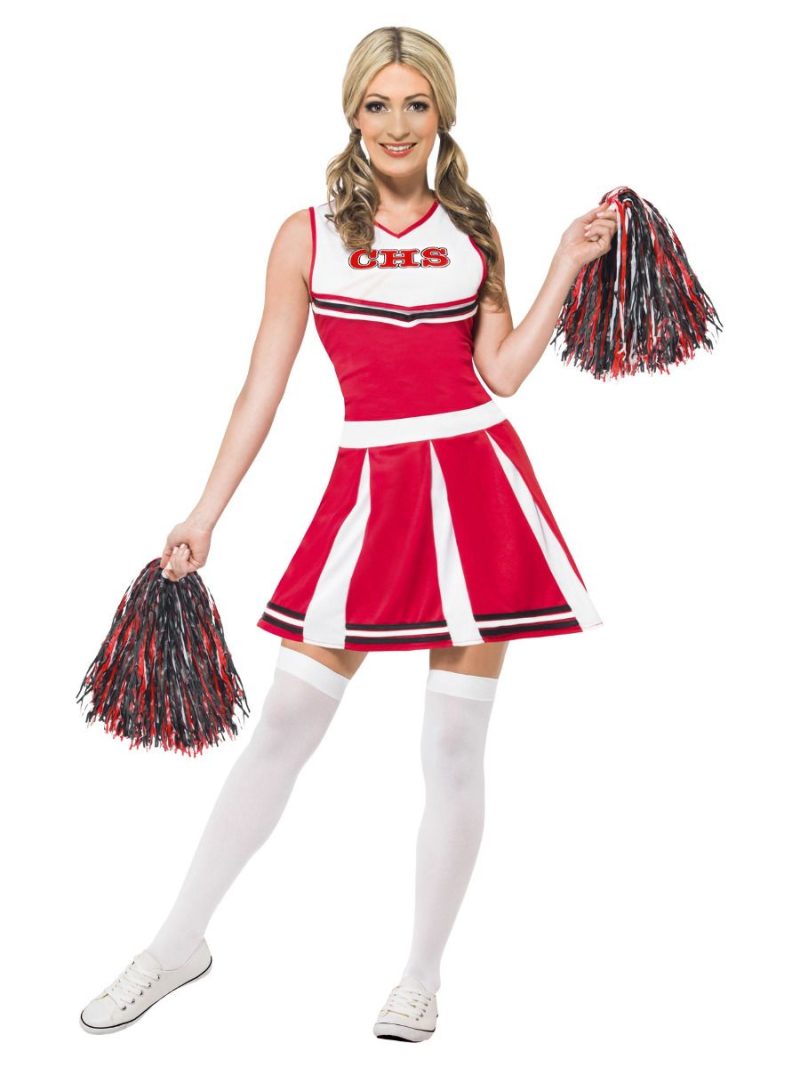 High School Cheerleader Red (High School Musical) Ladies Fancy Dress Costume