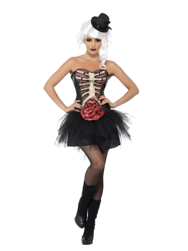 Grotesque Burlesque Gory Corset Halloween Ladies Fancy Dress Costume
