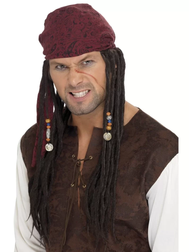 Captain Pirate Wig & Scarf