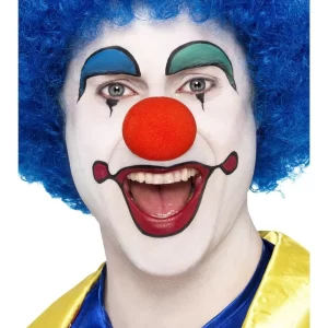 Crazy Clown Blue Curly Afro Wig - Image 2