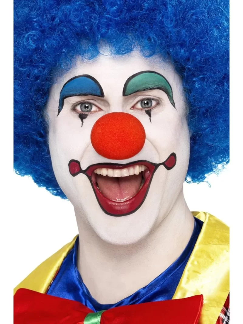 Crazy Clown Blue Curly Afro Wig - Image 2