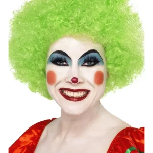 Crazy Clown Green Curly Afro Wig - Image 2