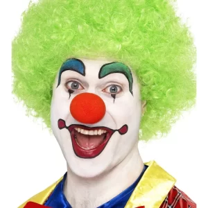 Crazy Clown Green Curly Afro Wig