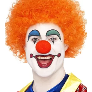 Crazy Clown Orange Curly Afro Wig