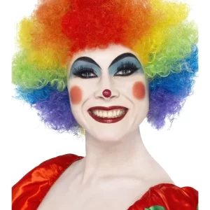 Crazy Clown Rainbow Curly Afro Wig