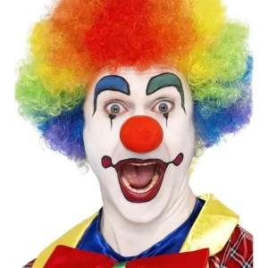 Crazy Clown Rainbow Curly Afro Wig - Image 2