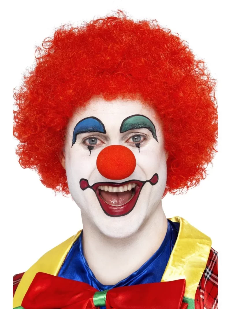 Crazy Clown Red Curly Afro Wig