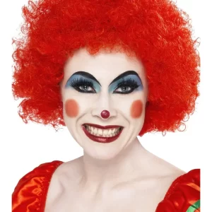 Crazy Clown Red Curly Afro Wig - Image 2