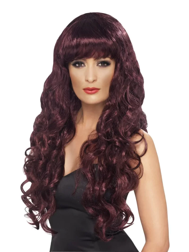 Siren Wig Curly Maroon