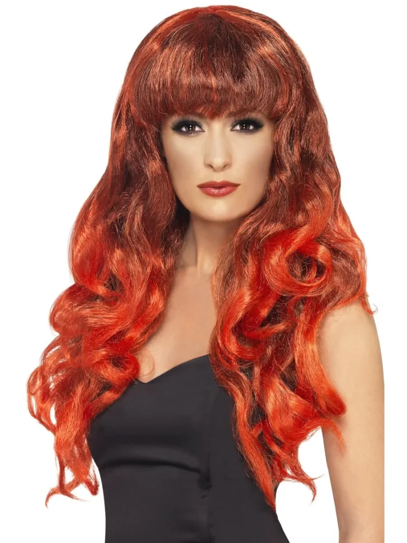 Siren Wig Curly Red/Black