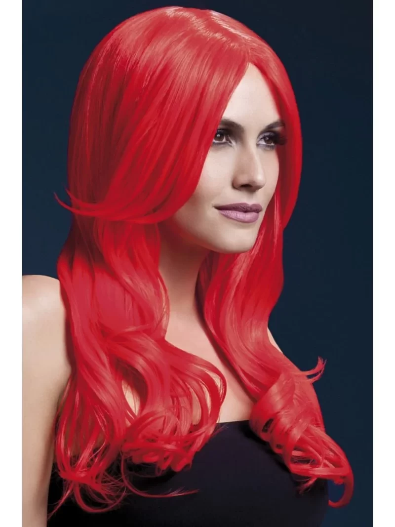 Fever Collection Khloe Wavy Wig Neon Red