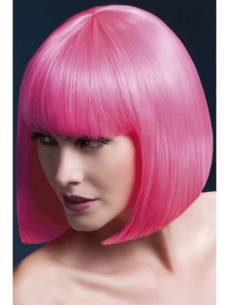 Fever Collection Elise Sleek Bob Wig Neon Pink