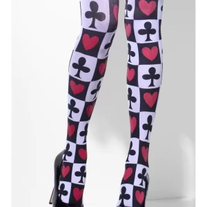 Poker Pattern (Queen Of Hearts) Thigh High Stockings - Image 2