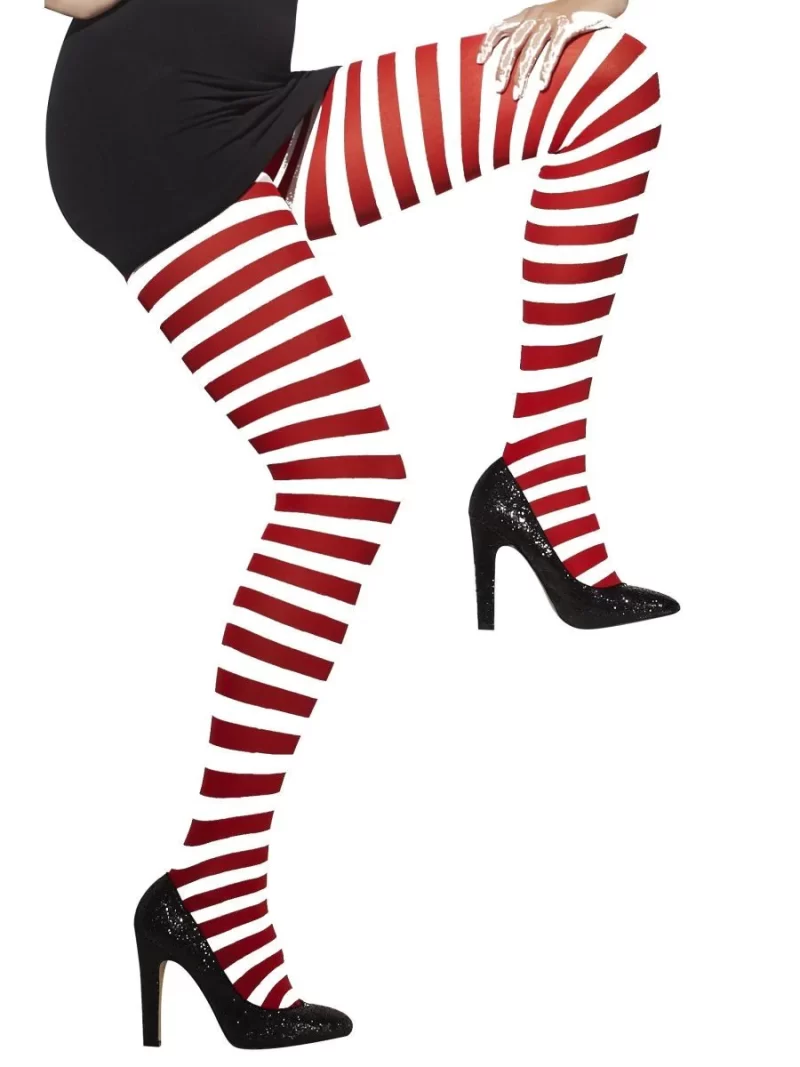 Red/White Striped Wally Tights - Image 2