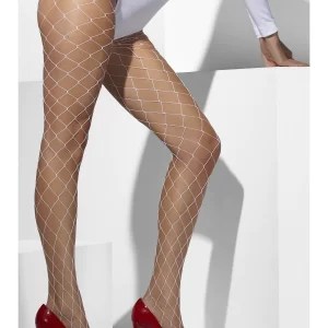 White Diamond Net Tights