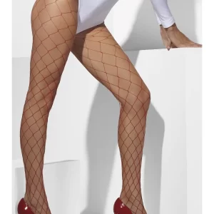 Red Diamond Net Tights - Image 2