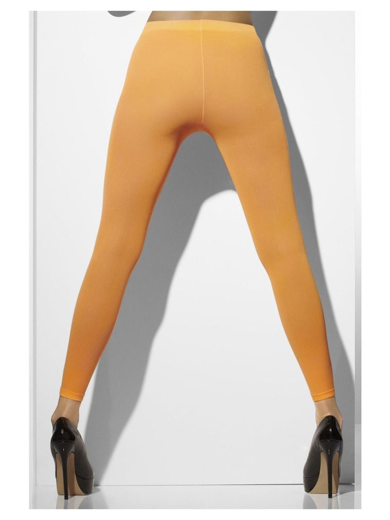 Neon Orange Footless Tights