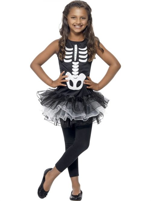 Skeleton Tutu Children's Halloween Fancy Dress Costume