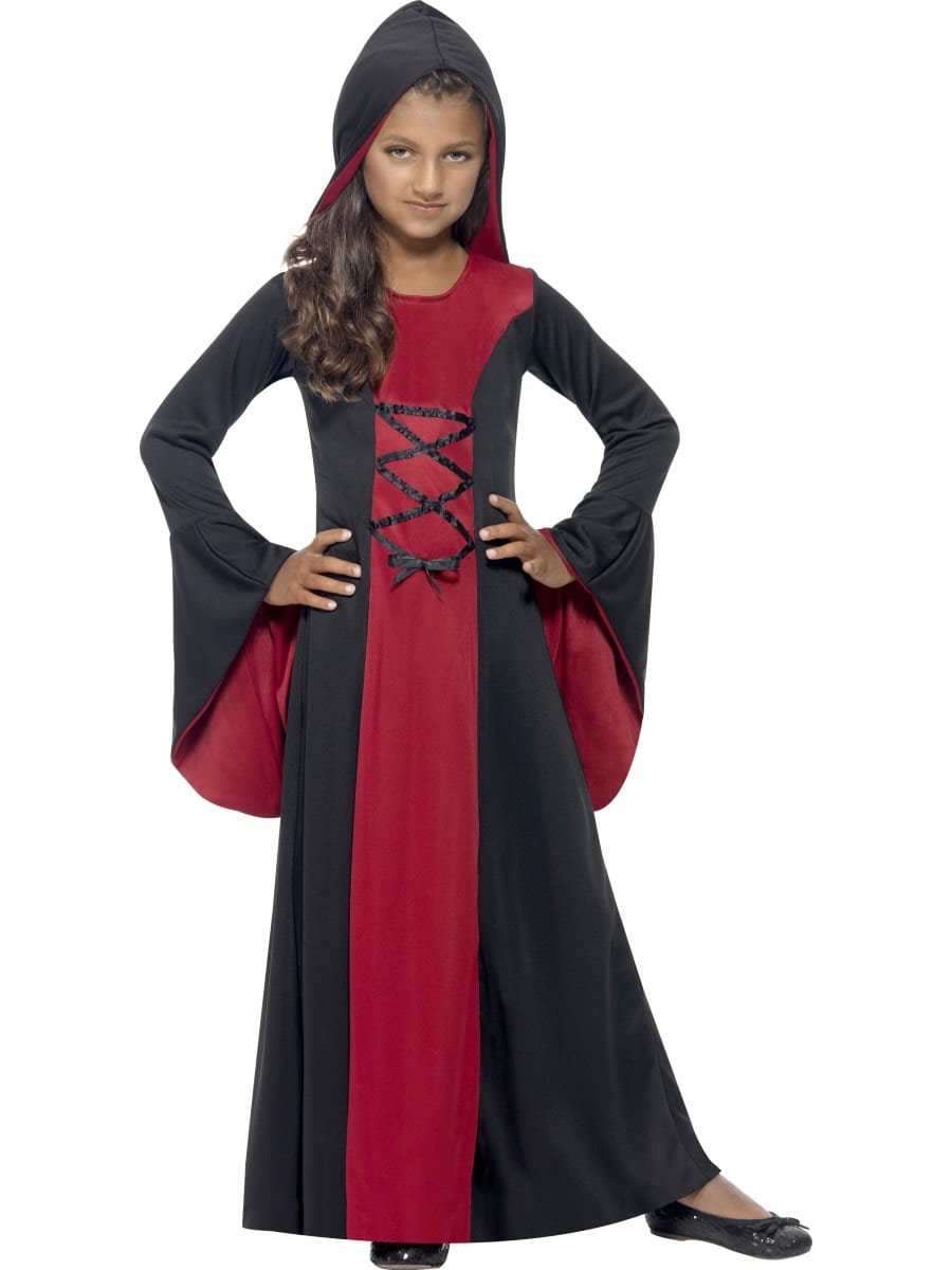 Hooded Vamp Children's Halloween Fancy Dress Costume