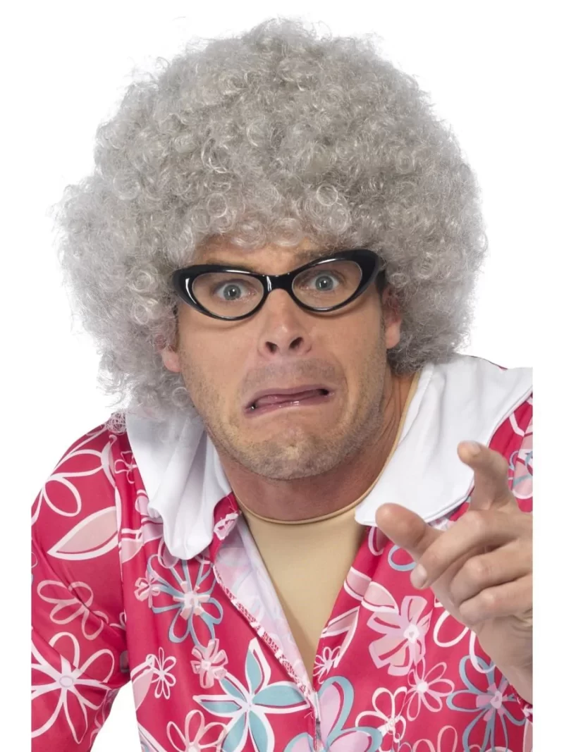 Grey Granny Perm Wig - Image 2