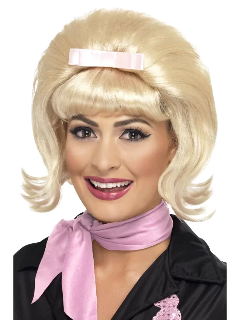 1950's Flick Beehive Bob Blonde Wig