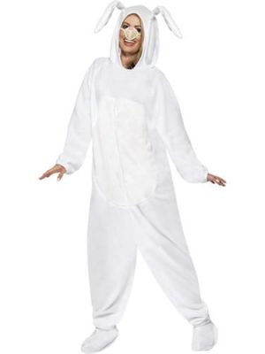 White Rabbit Unisex Adult Animal Fancy Dress Costume
