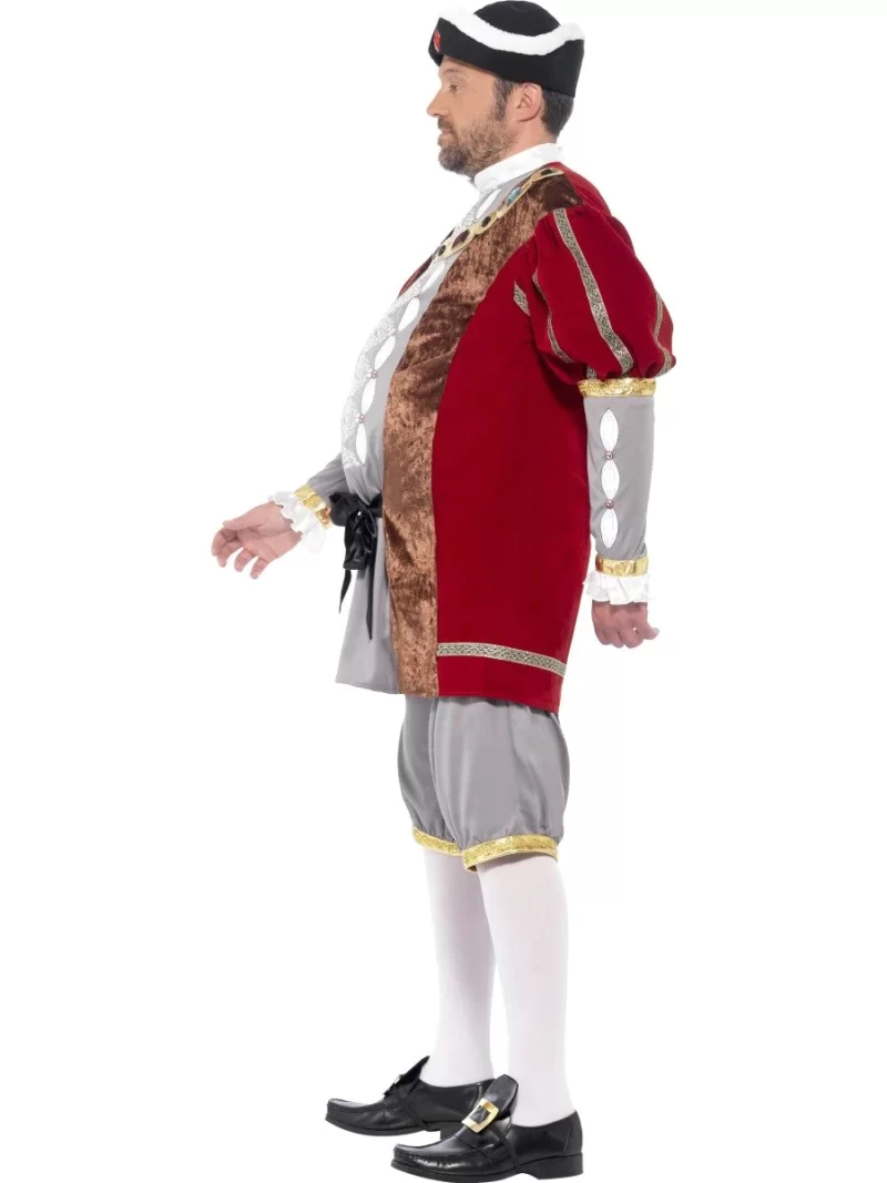 Henry VIII Deluxe Men's Fancy Dress Costume - Image 2