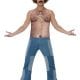 Realistic 70's Hairy Chest Top Men's Fancy Dress Costume