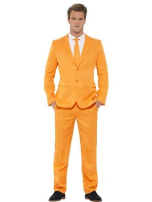 Orange ( Dumb & Dumber ) Standout Suit Men's Fancy Dress Costume