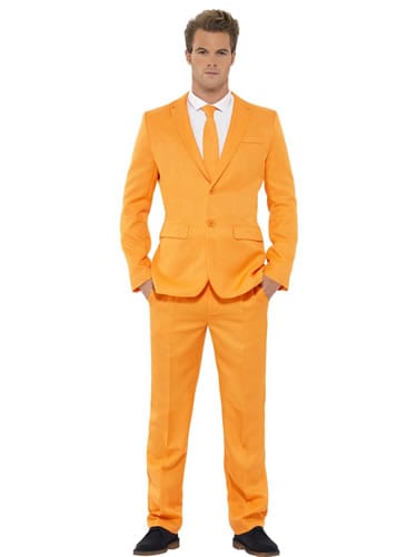 Orange ( Dumb & Dumber ) Standout Suit Men's Fancy Dress Costume