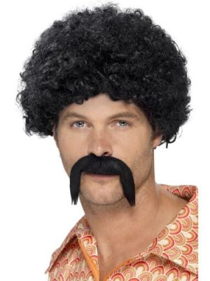 70's Disco Dirtbag Black Afro Wig