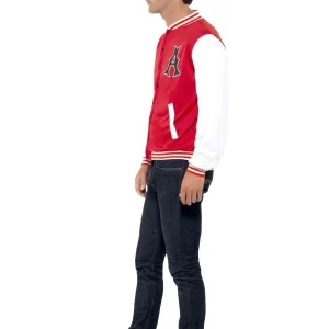 1950's College Jock Letterman Jacket Men's Fancy Dress Costume - Image 2